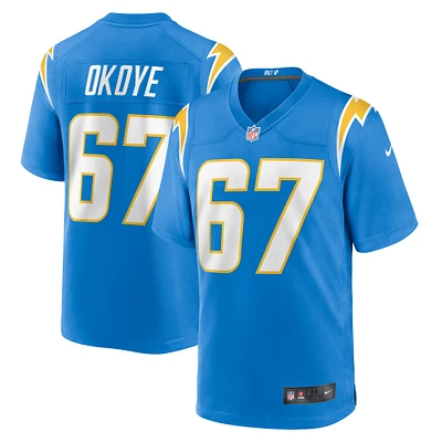 Men's Nike CJ Okoye  Powder Blue Los Angeles Chargers Team Game Jersey