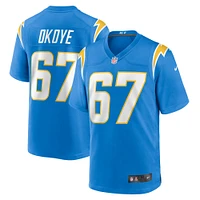 Men's Nike CJ Okoye  Powder Blue Los Angeles Chargers Team Game Jersey