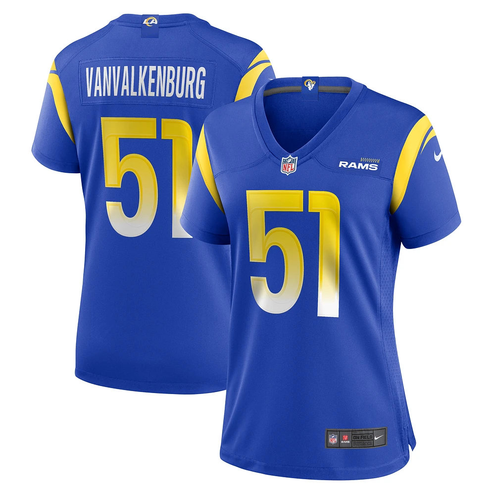 Women's Nike Zach VanValkenburg Royal Los Angeles Rams Team Game Jersey