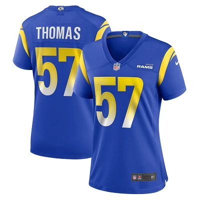 Women's Nike Zachary Thomas  Royal Los Angeles Rams Team Game Jersey