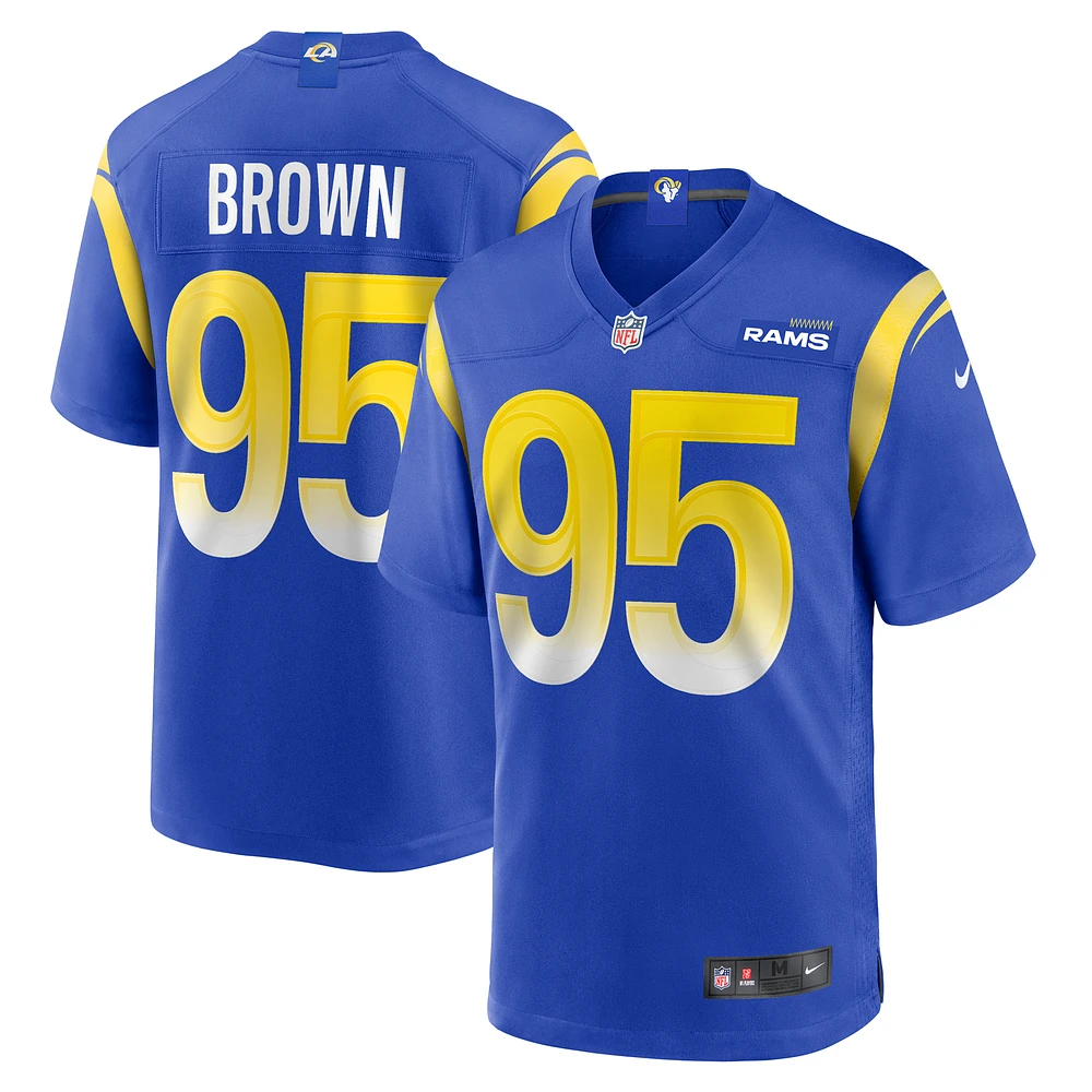 Men's Nike Bobby Brown III  Royal Los Angeles Rams Team Game Jersey