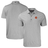 Men's Cutter & Buck  Heather Gray Cincinnati Bengals Throwback Forge Eco Heather Stripe Stretch Recycled Polo