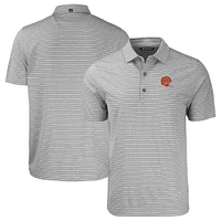 Men's Cutter & Buck  Heather Gray Cincinnati Bengals Throwback Forge Eco Heather Stripe Stretch Recycled Polo