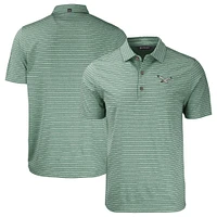Men's Cutter & Buck  Heather Green Philadelphia Eagles Throwback Forge Eco Stripe Stretch Recycled Polo