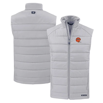 Men's Cutter & Buck Gray Cincinnati Bengals Throwback Evoke Hybrid Eco Softshell Recycled Full-Zip Vest