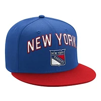 Men's Starter Blue/Red New York Rangers Arch Logo Two-Tone Snapback Hat