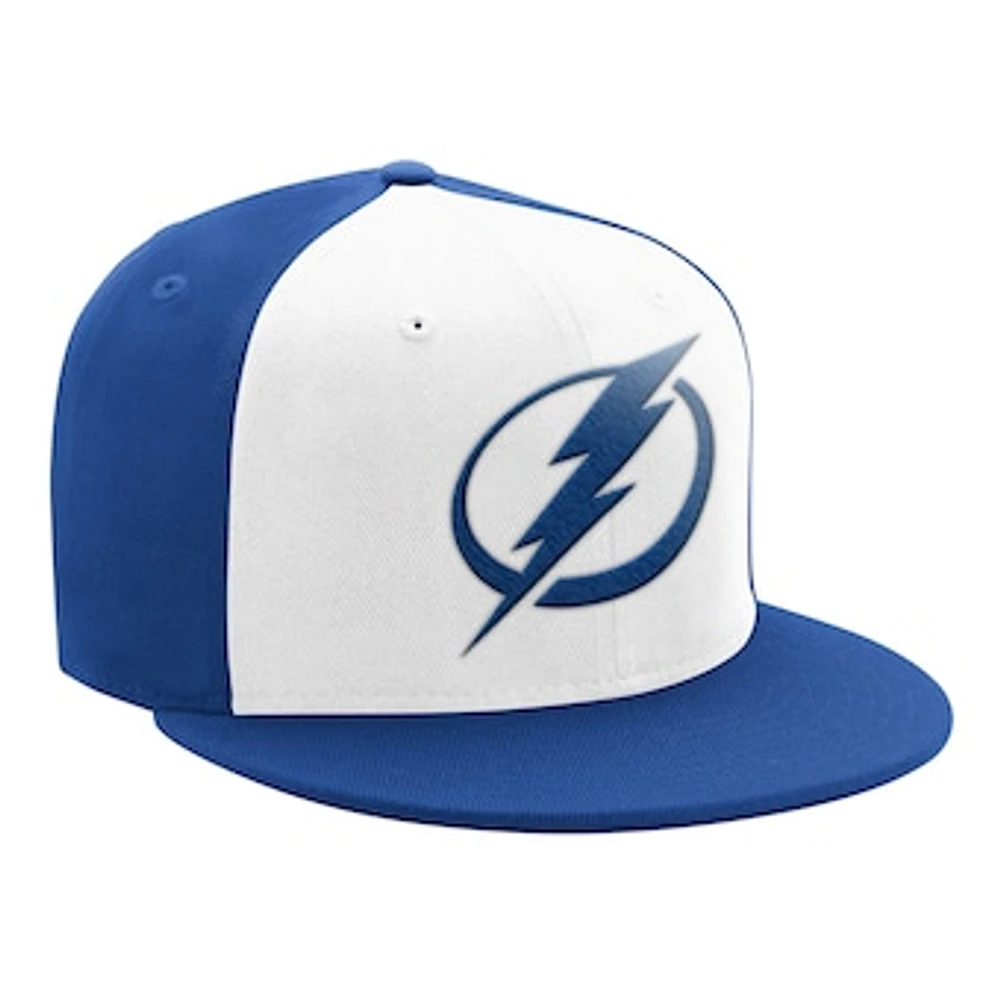 Men's Starter White/Blue Tampa Bay Lightning Logo Two-Tone Snapback Hat