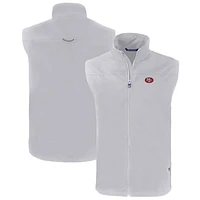 Men's Cutter & Buck San Francisco 49ers Throwback Big & Tall Charter Eco Full-Zip Vest