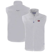 Men's Cutter & Buck San Francisco 49ers Throwback Big & Tall Charter Eco Full-Zip Vest