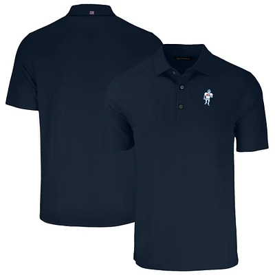 Men's Cutter & Buck  Navy Houston Oilers Throwback Big Tall Forge Eco Stretch Recycled Polo