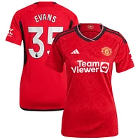 Women's adidas Jonny Evans Red Manchester United 2023/24 Home Replica Player Jersey