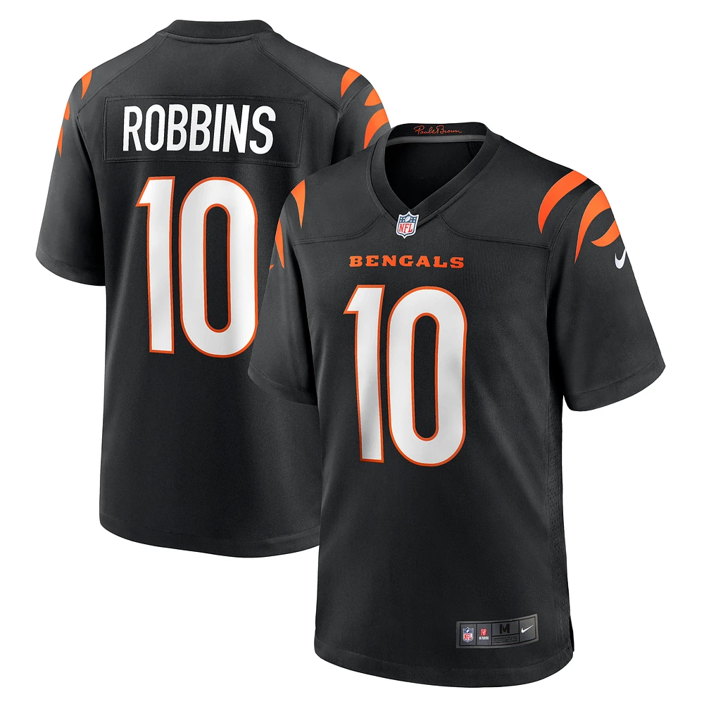 Men's Nike Brad Robbins  Black Cincinnati Bengals Team Game Jersey