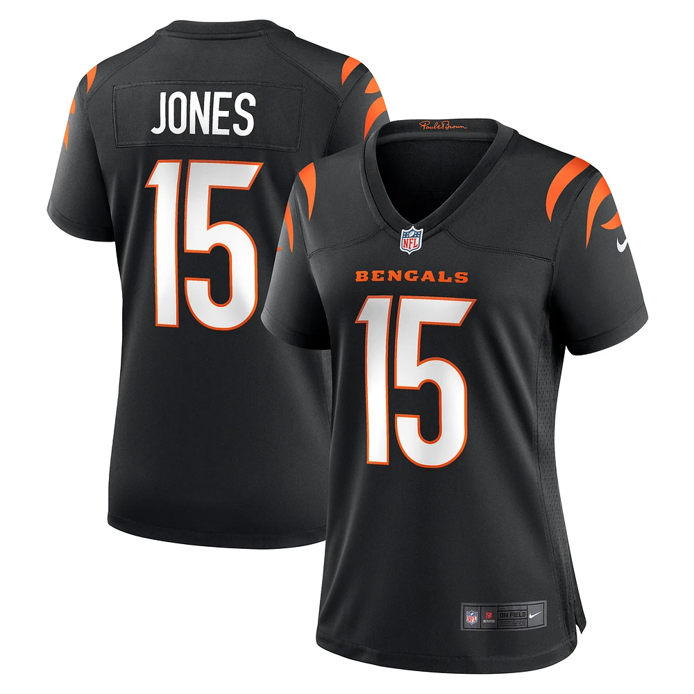 Women's Nike Charlie Jones  Black Cincinnati Bengals Team Game Jersey