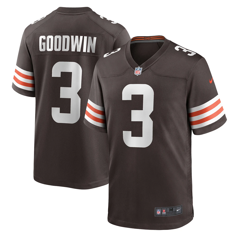 Men's Nike Marquise Goodwin  Brown Cleveland Browns Team Game Jersey