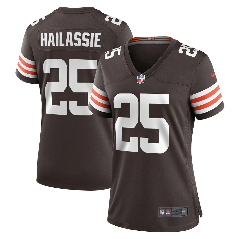 Women's Nike Kahlef Hailassie Brown Cleveland Browns Team Game Jersey