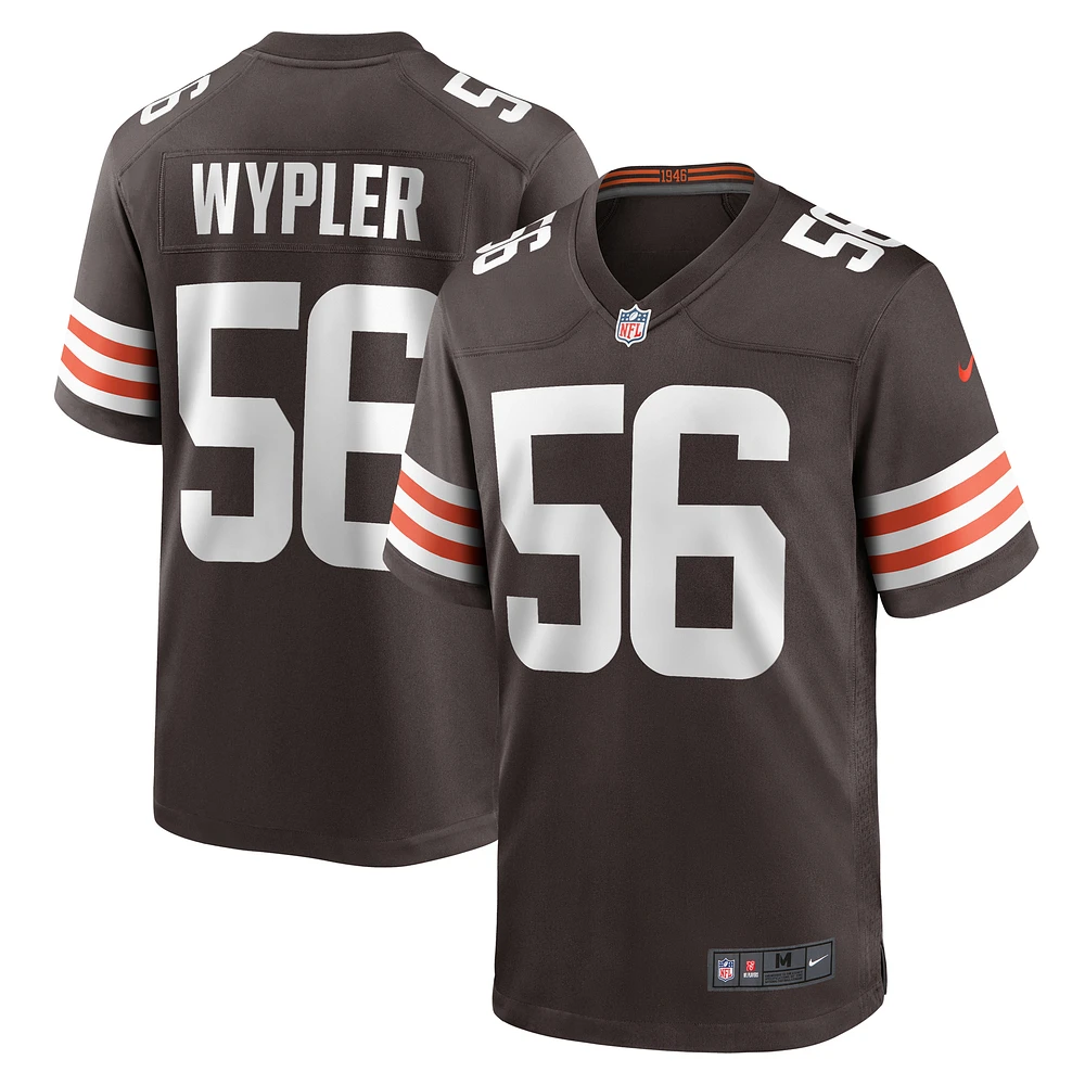 Men's Nike Luke Wypler  Brown Cleveland Browns Team Game Jersey