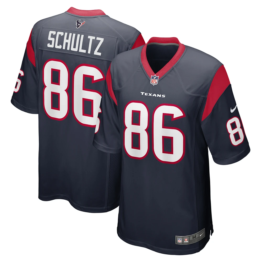 Men's Nike Dalton Schultz  Navy Houston Texans Team Game Jersey