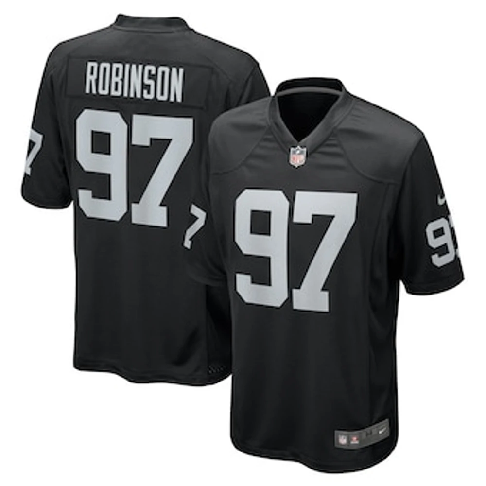 Men's Nike Janarius Robinson  Black Las Vegas Raiders Team Game Jersey