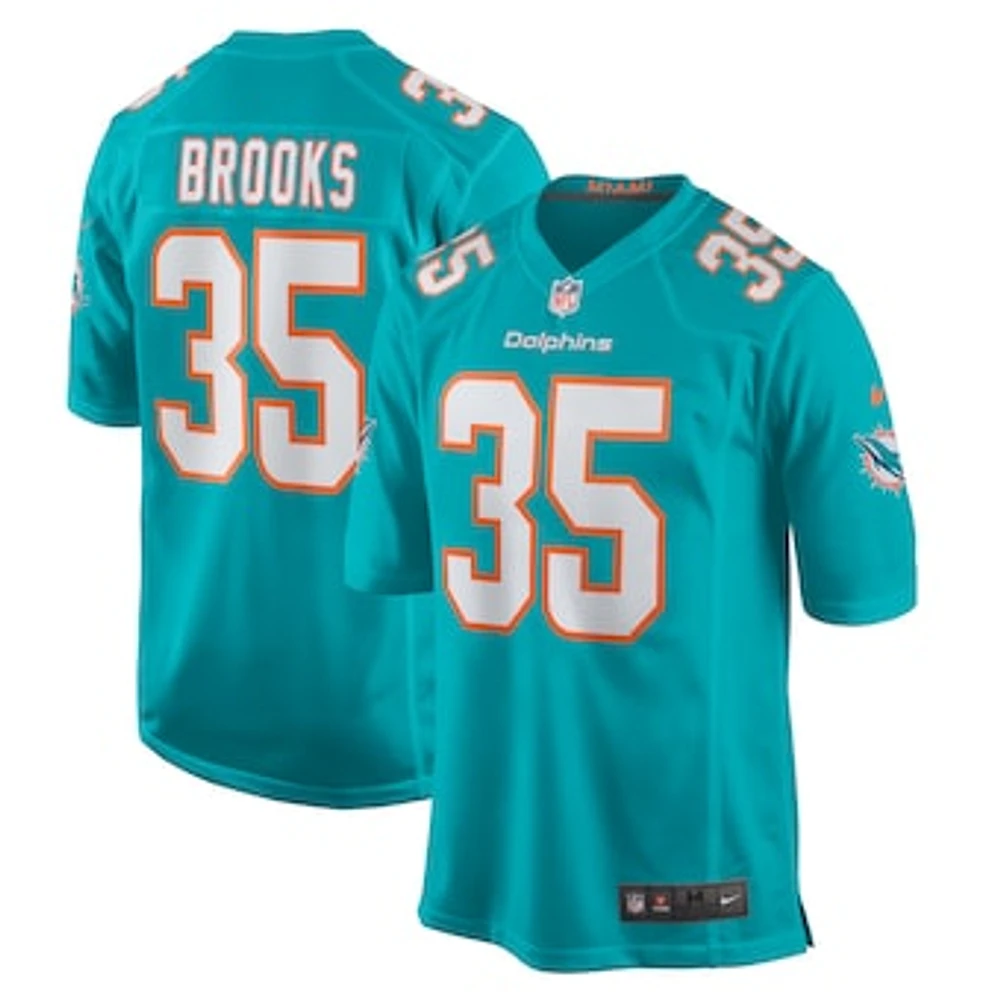 Men's Nike Christopher Brooks  Aqua Miami Dolphins Team Game Jersey