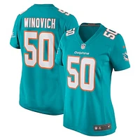 Women's Nike Chase Winovich  Aqua Miami Dolphins Team Game Jersey