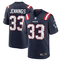 Men's Nike Anfernee Jennings  Navy New England Patriots Team Game Jersey