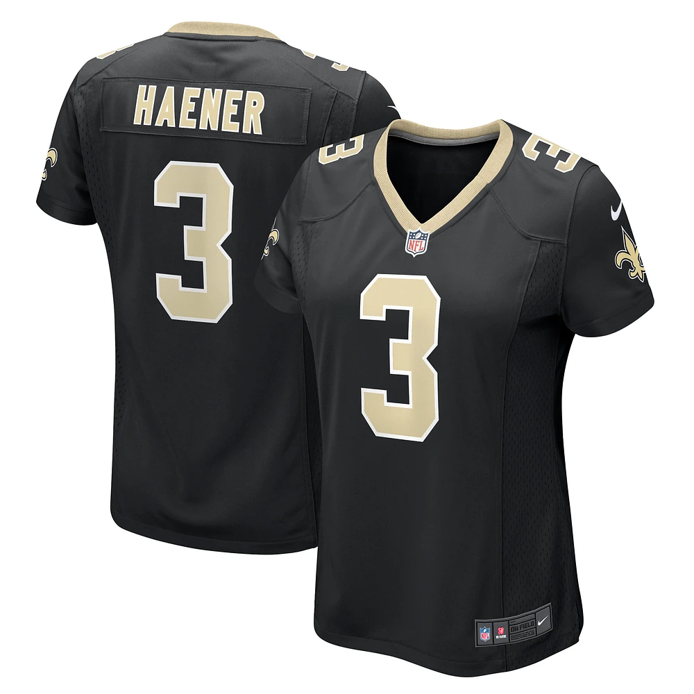 Women's Nike Jake Haener  Black New Orleans Saints Team Game Jersey