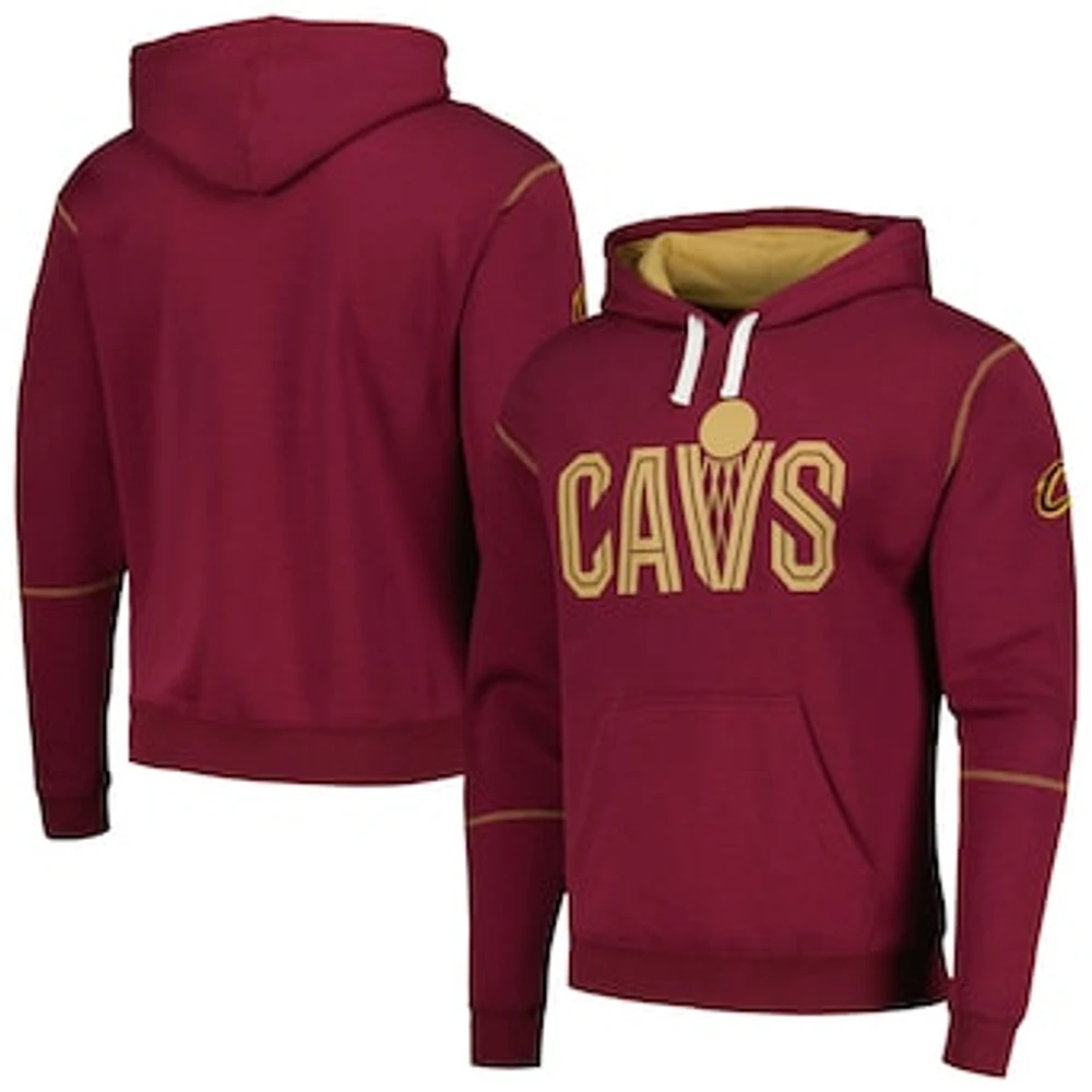 Unisex Wine Stadium Essentials Cleveland Cavaliers Monument Pullover Hoodie