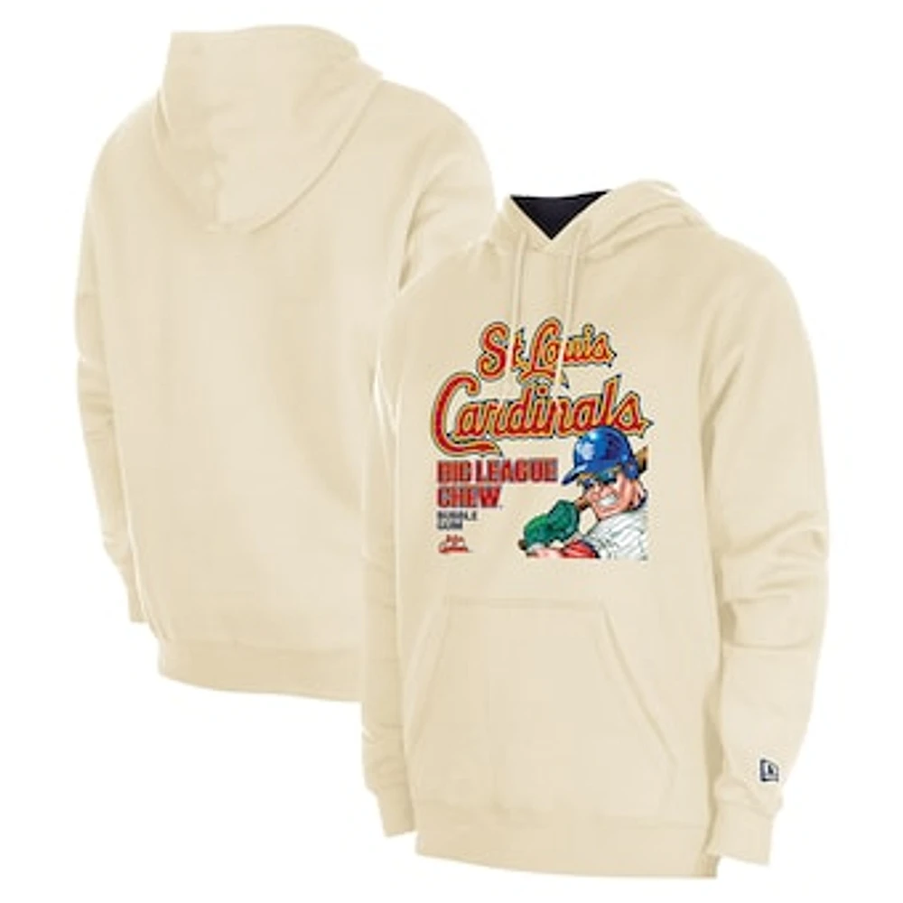 Men's New Era Cream St. Louis Cardinals Big League Chew Pullover Hoodie