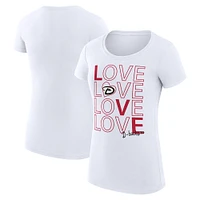 Women's G-III 4Her by Carl Banks Arizona Diamondbacks Love Graphic Team Fitted T-Shirt