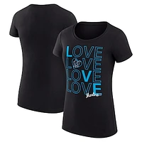 Women's G-III 4Her by Carl Banks Miami Marlins Love Graphic Team Fitted T-Shirt