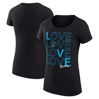 Women's G-III 4Her by Carl Banks Miami Marlins Love Graphic Team Fitted T-Shirt