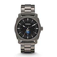 Men's Fossil Gray Kansas City Royals Machine Smoke Stainless Steel Watch