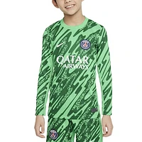 Youth Nike  Green Paris Saint-Germain 2024/25 Goalkeeper Replica Stadium Long Sleeve Jersey