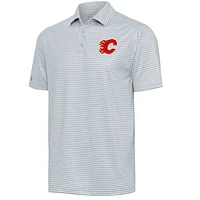 Men's Antigua  Gray Calgary Flames Skills Polo