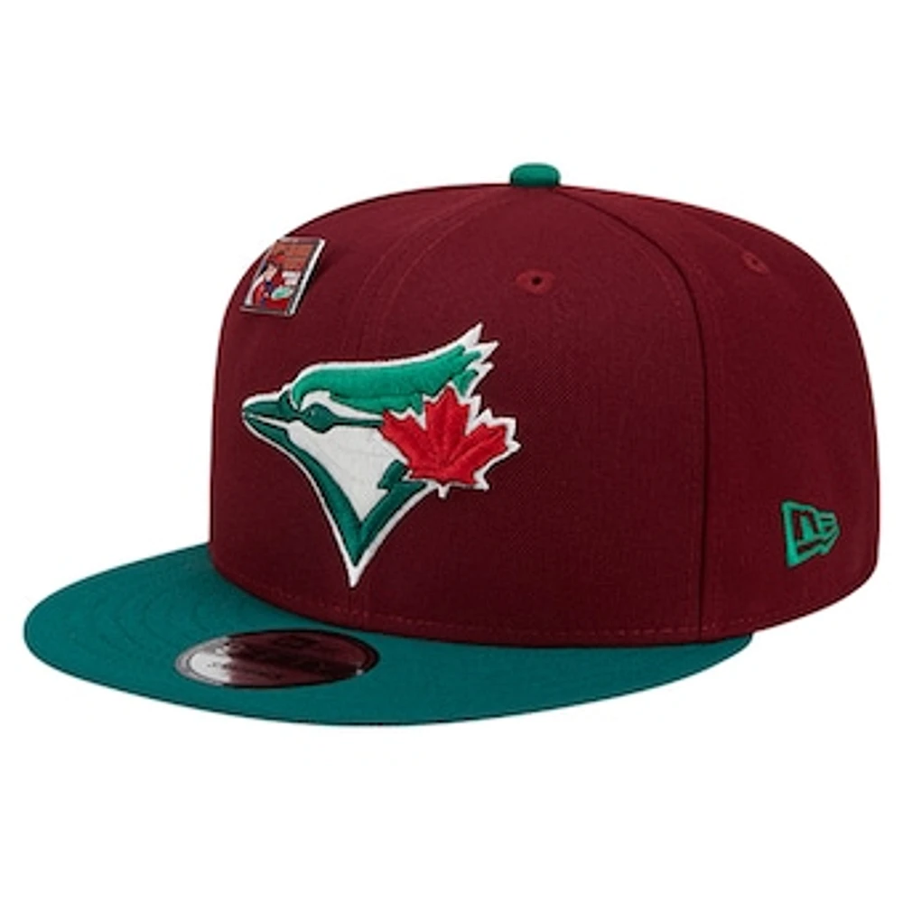 Men's New Era Crimson/Green Toronto Blue Jays Big League Chew 9FIFTY Snapback Hat