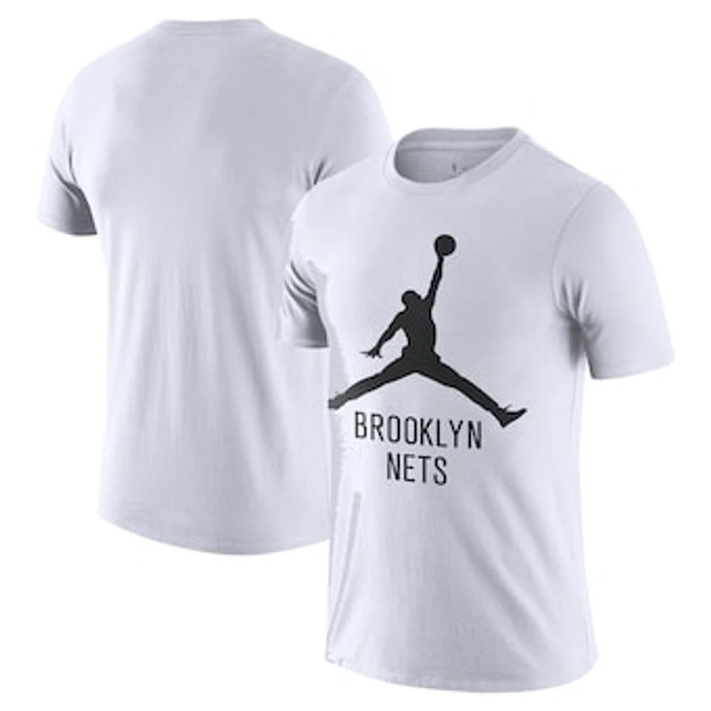 Men's Nike White Brooklyn Nets Essential Jumpman T-Shirt