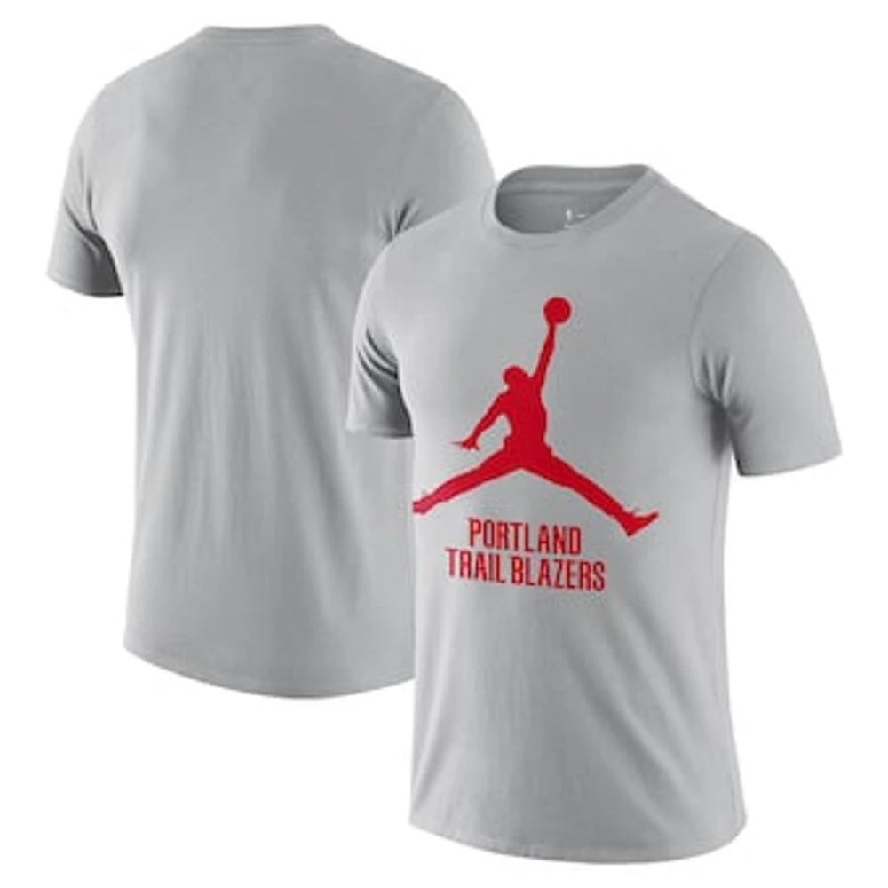 Men's Nike Silver Portland Trail Blazers Essential Jumpman T-Shirt