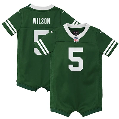 Newborn & Infant Nike Garrett Wilson Legacy Green New York Jets Game Romper Jersey