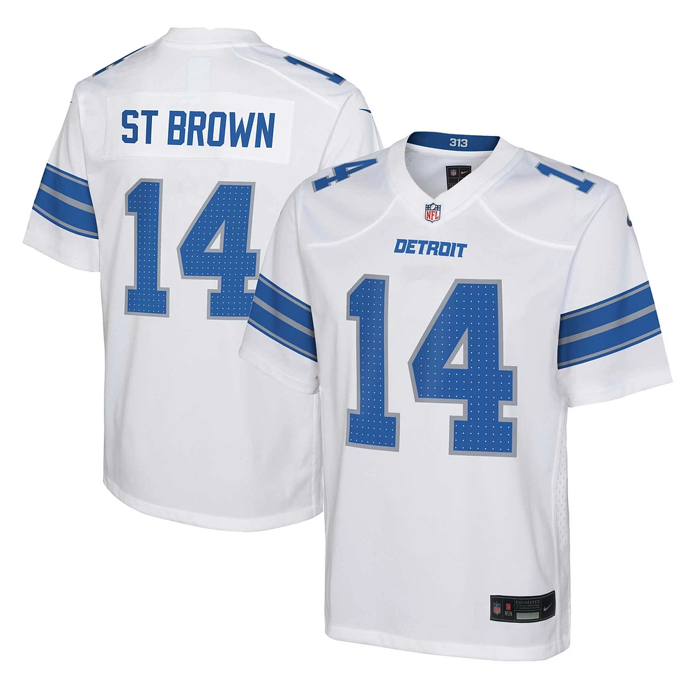 Youth Nike Amon-Ra St. Brown White Detroit Lions Player Game Jersey