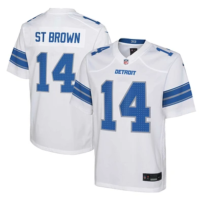 Youth Nike Amon-Ra St. Brown White Detroit Lions Player Game Jersey