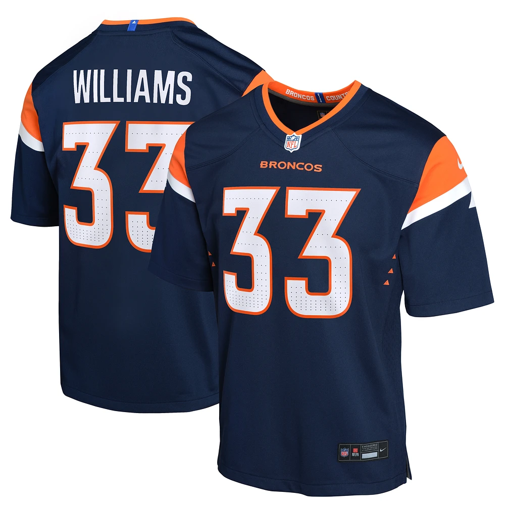 Youth Nike Javonte Williams Navy Denver Broncos Mile High Collection Game Jersey