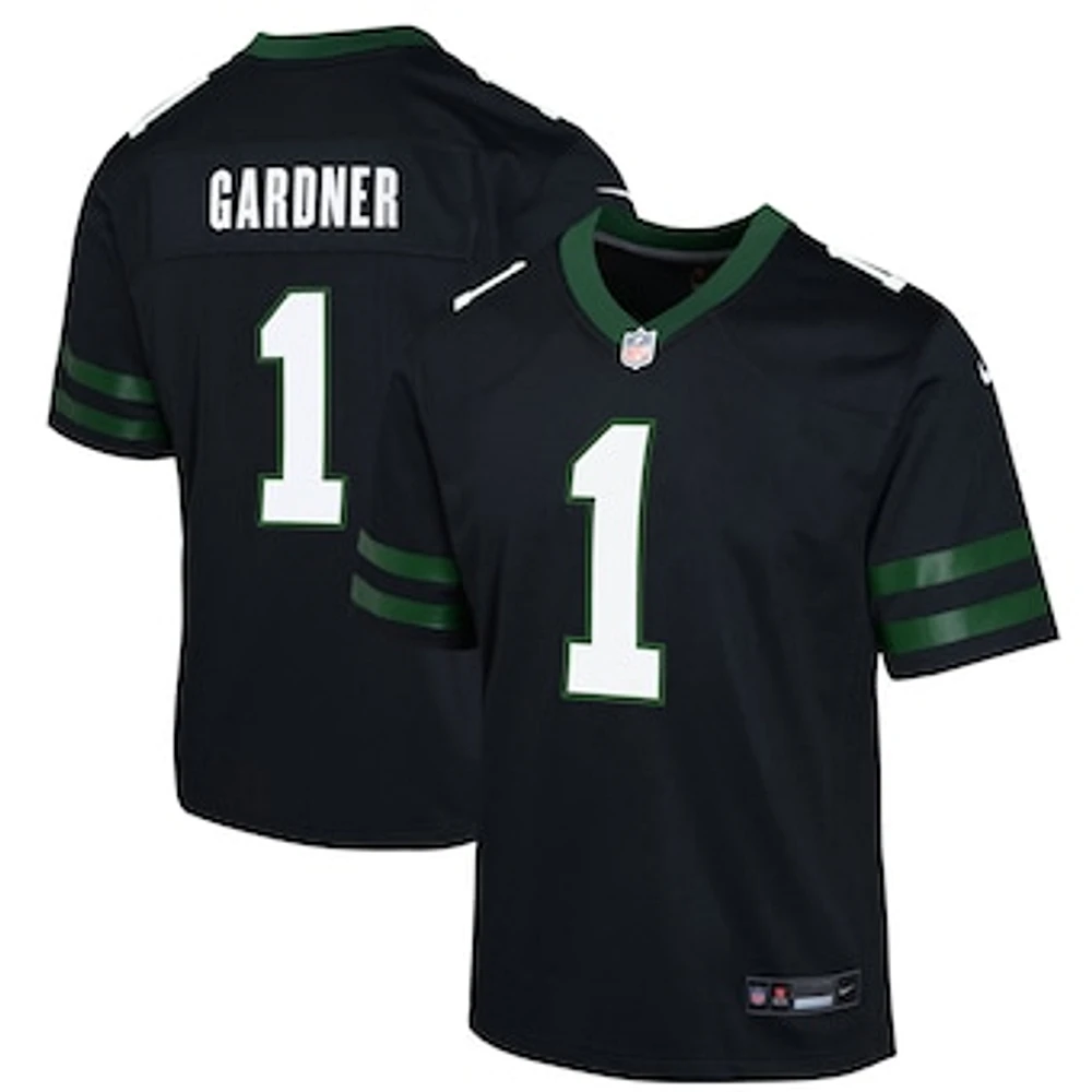 Youth Nike Ahmad Sauce Gardner Legacy Black New York Jets Alternate Game Jersey