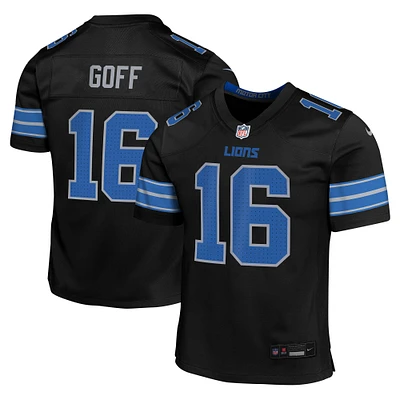 Youth Nike Jared Goff Black Detroit Lions Alternate Player Game Jersey