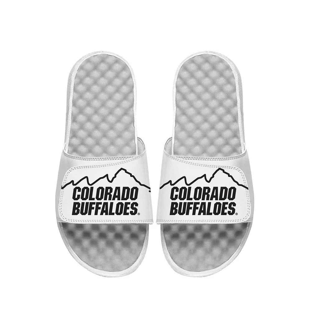 Youth ISlide White Colorado Buffaloes Mountain Slide Sandals