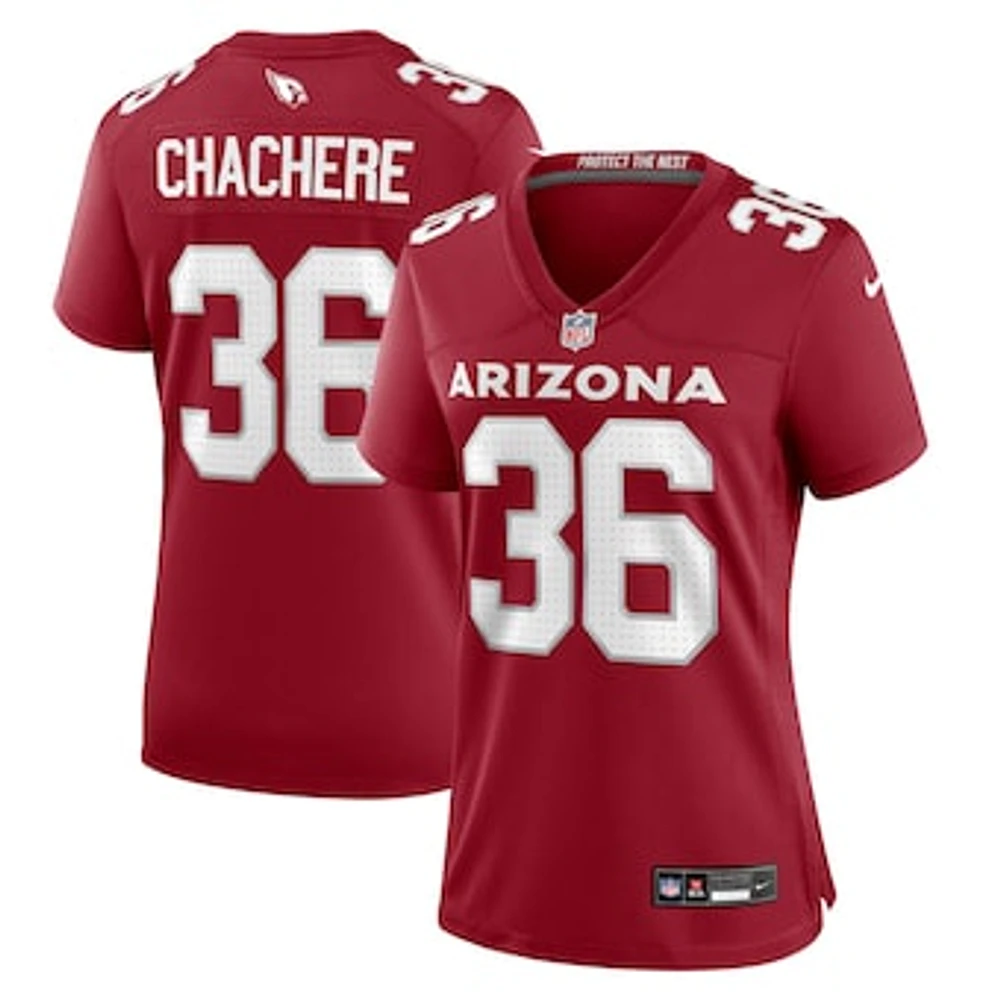 Women's Nike Andre Chachere  Cardinal Arizona Cardinals Team Game Jersey