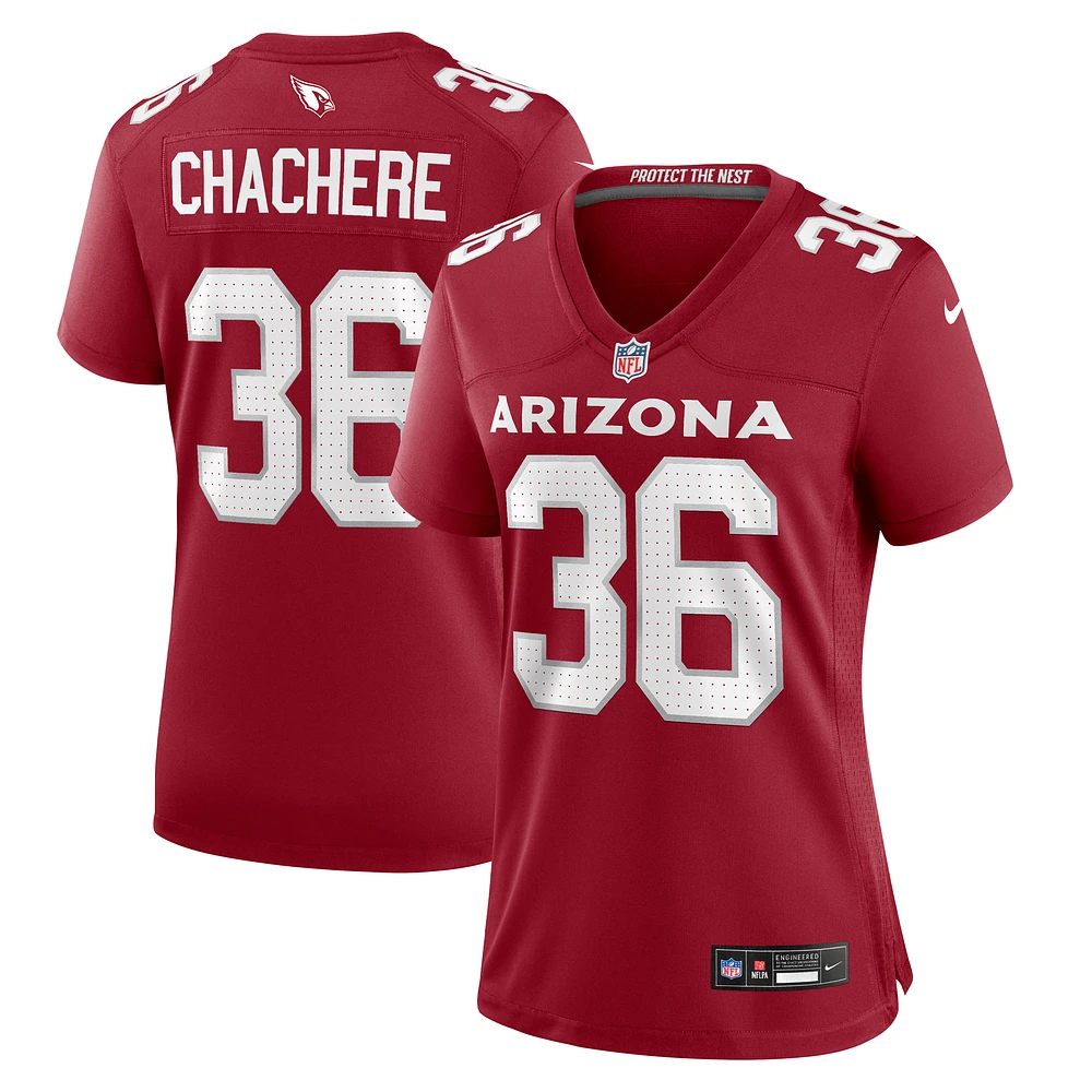 Women's Nike Andre Chachere  Cardinal Arizona Cardinals Team Game Jersey