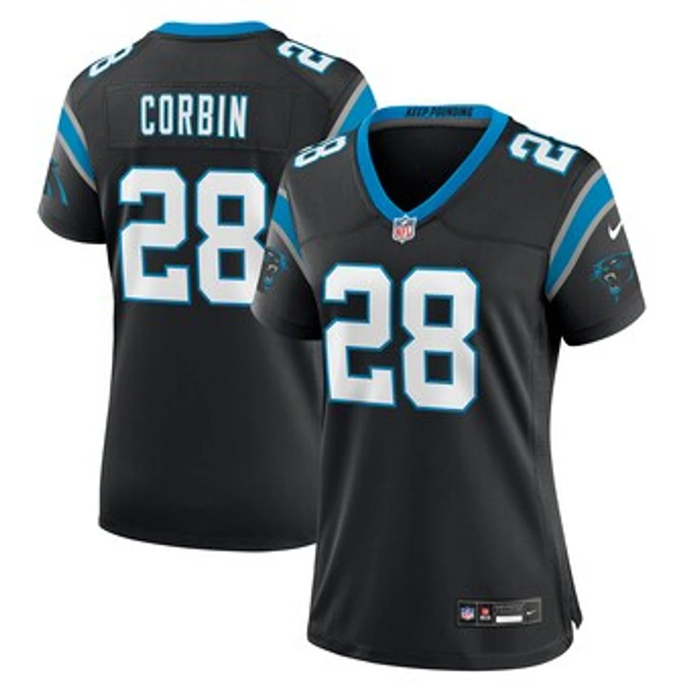 Women's Nike Jashaun Corbin  Black Carolina Panthers Team Game Jersey