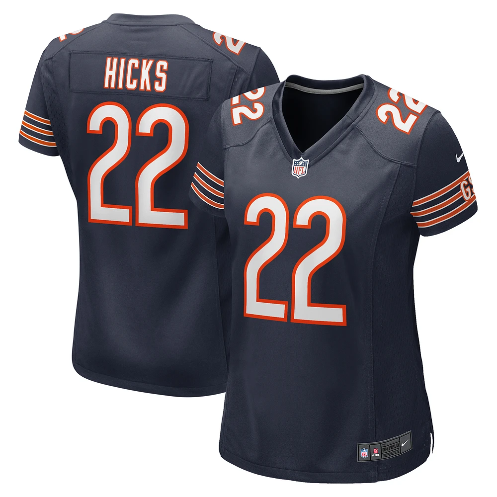 Women's Nike Elijah Hicks  Navy Chicago Bears Team Game Jersey