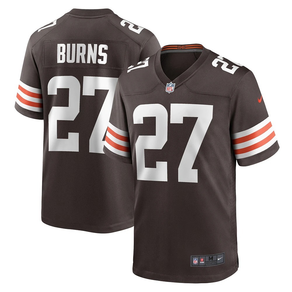 Men's Nike Lorenzo Burns  Brown Cleveland Browns Team Game Jersey