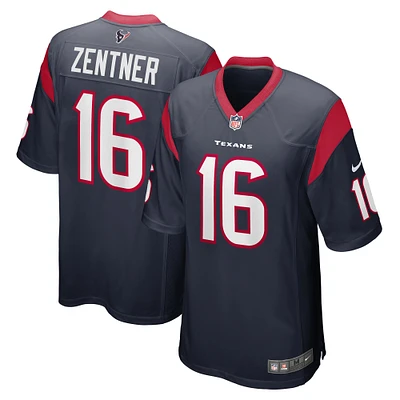 Men's Nike Ty Zentner  Navy Houston Texans Team Game Jersey